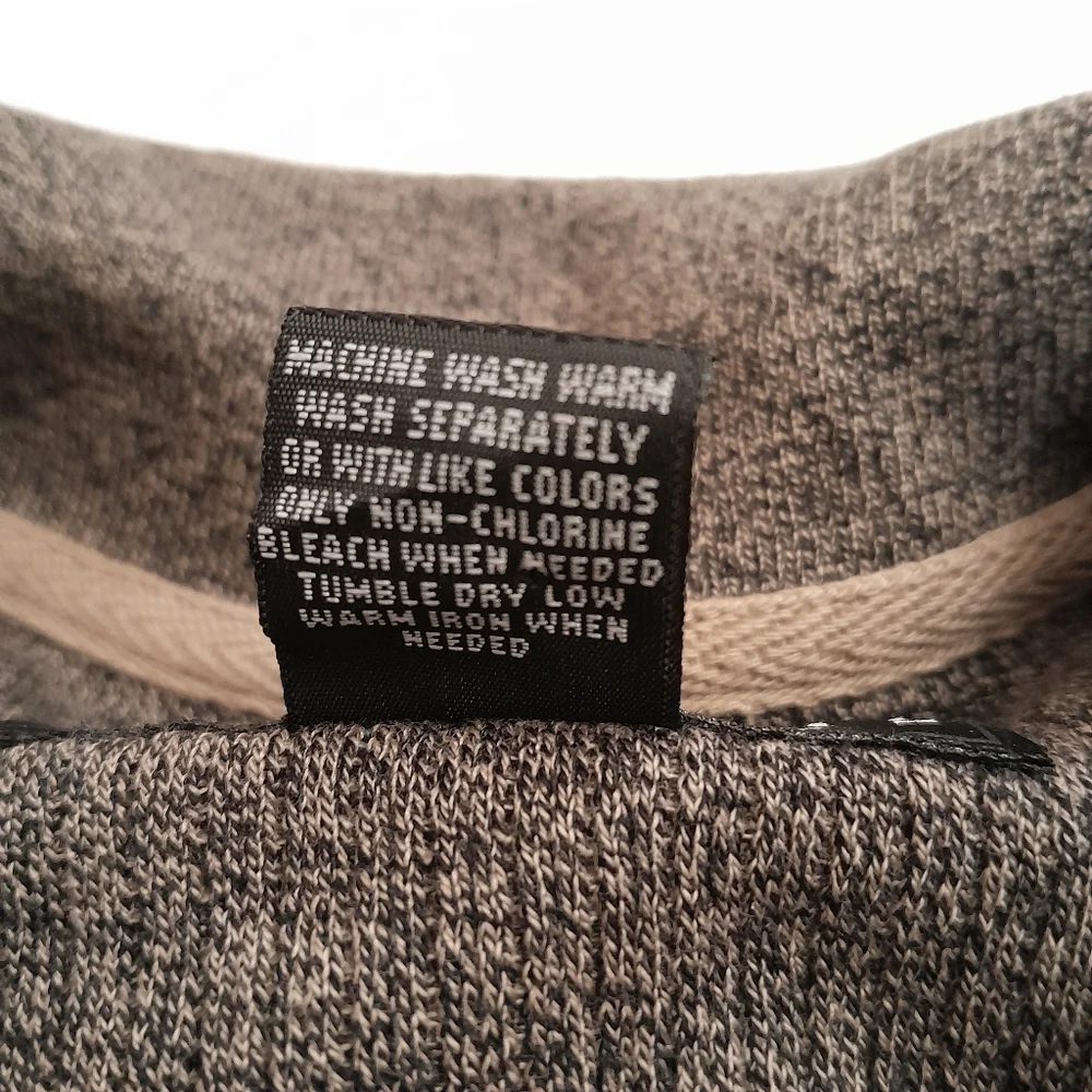 Consensus Sportswear Cotton Blend Collared Sweater, Brown, Tan, Black, L
